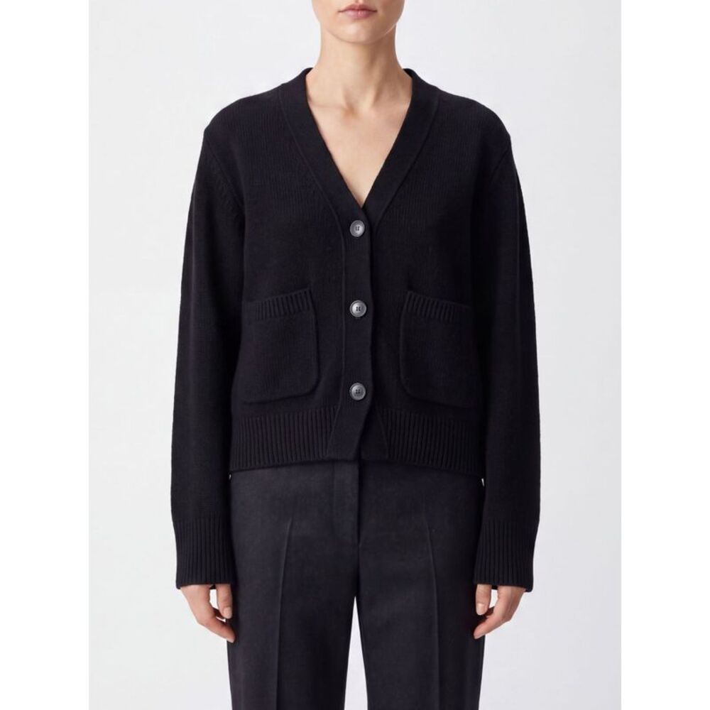 Lisa Yang Women Lisa Yang 100% Cashmere V-Neck Cardigan With Ribbed Trims